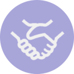 シンプルなハンドシェイクアイコン